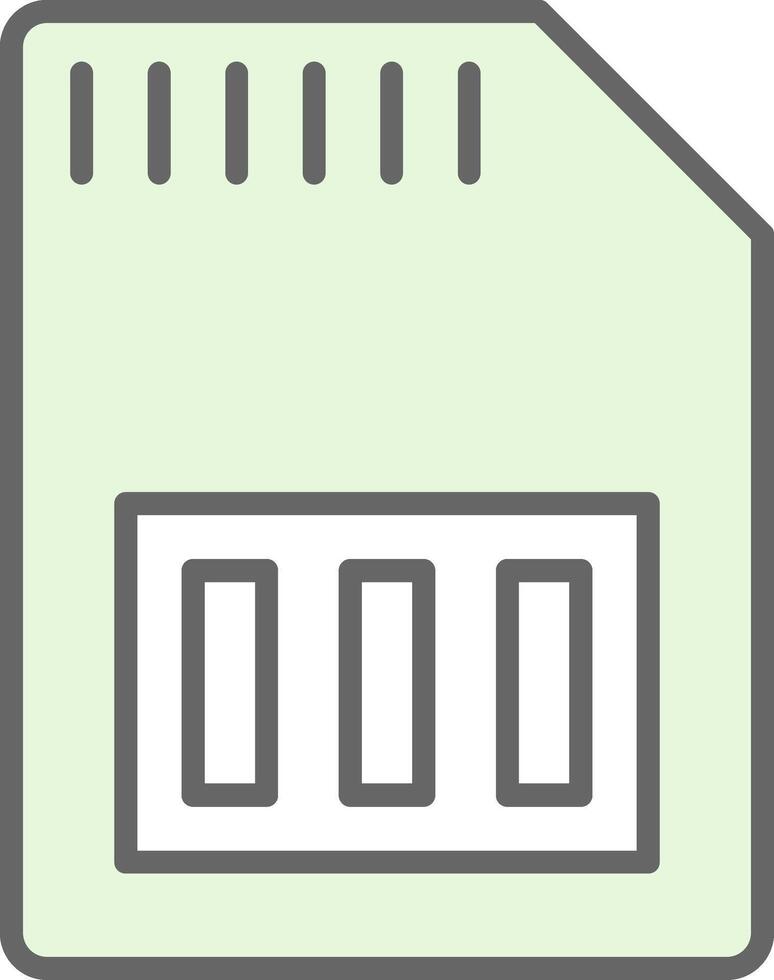 Sd Card Fillay Icon Design vector