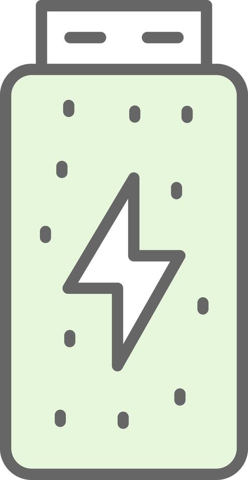 Battery Status Fillay Icon Design vector