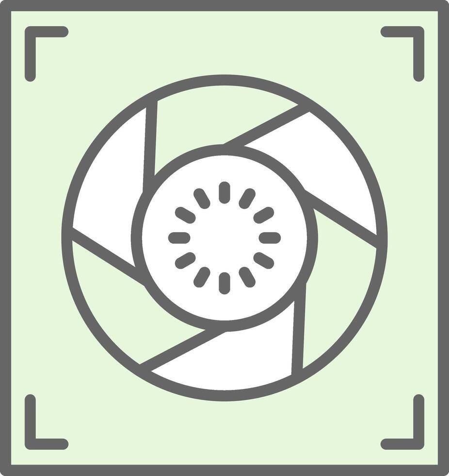 Aperture Fillay Icon Design vector