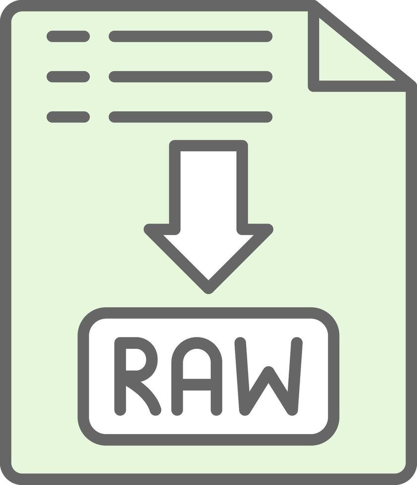 Raw Fillay Icon Design vector
