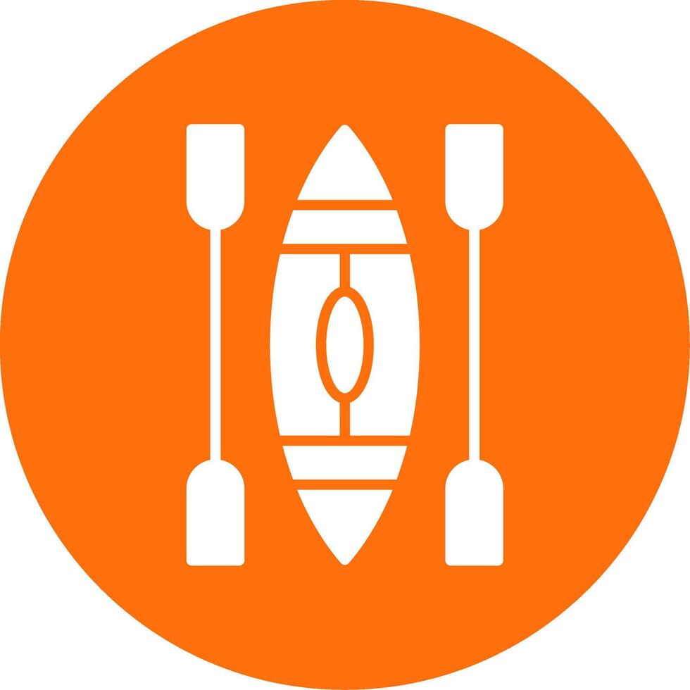 Canoe Multi Color Circle Icon vector