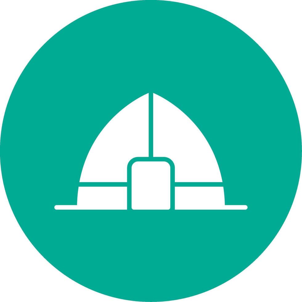 Tent Multi Color Circle Icon vector