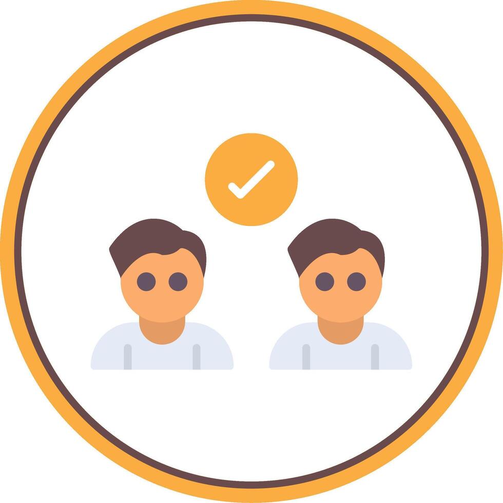 Deal Flat Circle Icon vector