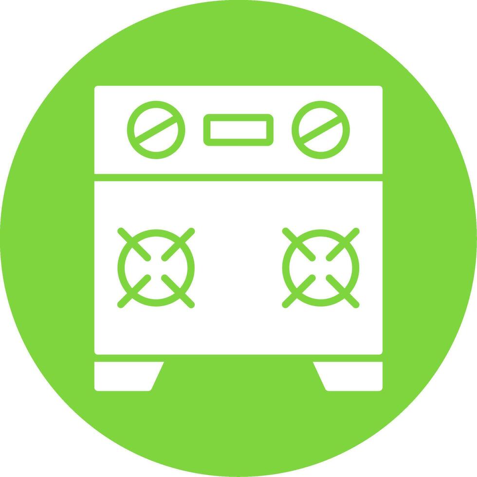 Stove Multi Color Circle Icon vector