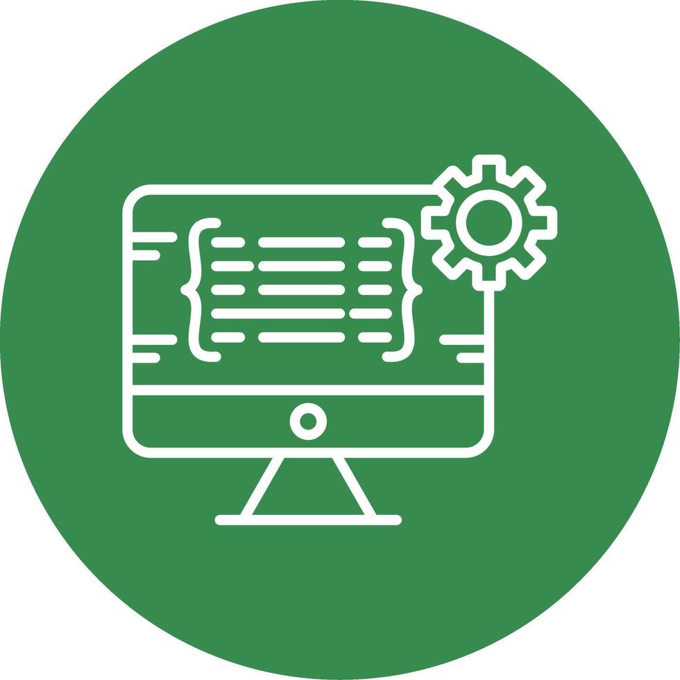 Programming Multi Color Circle Icon vector