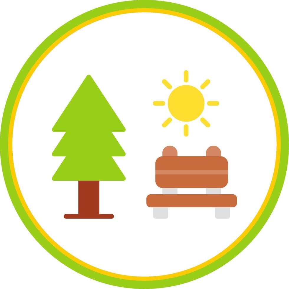 Park Flat Circle Icon vector
