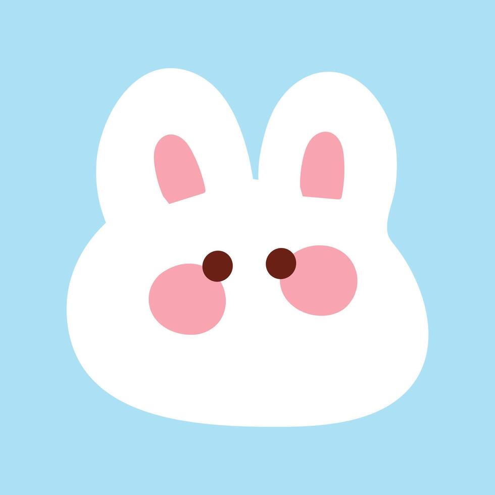 cute kawaii cartoon rabbit bunny illustration vector