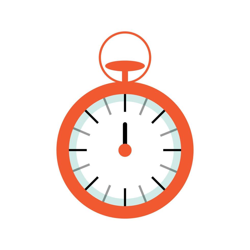 clock icon illustration on white background vector
