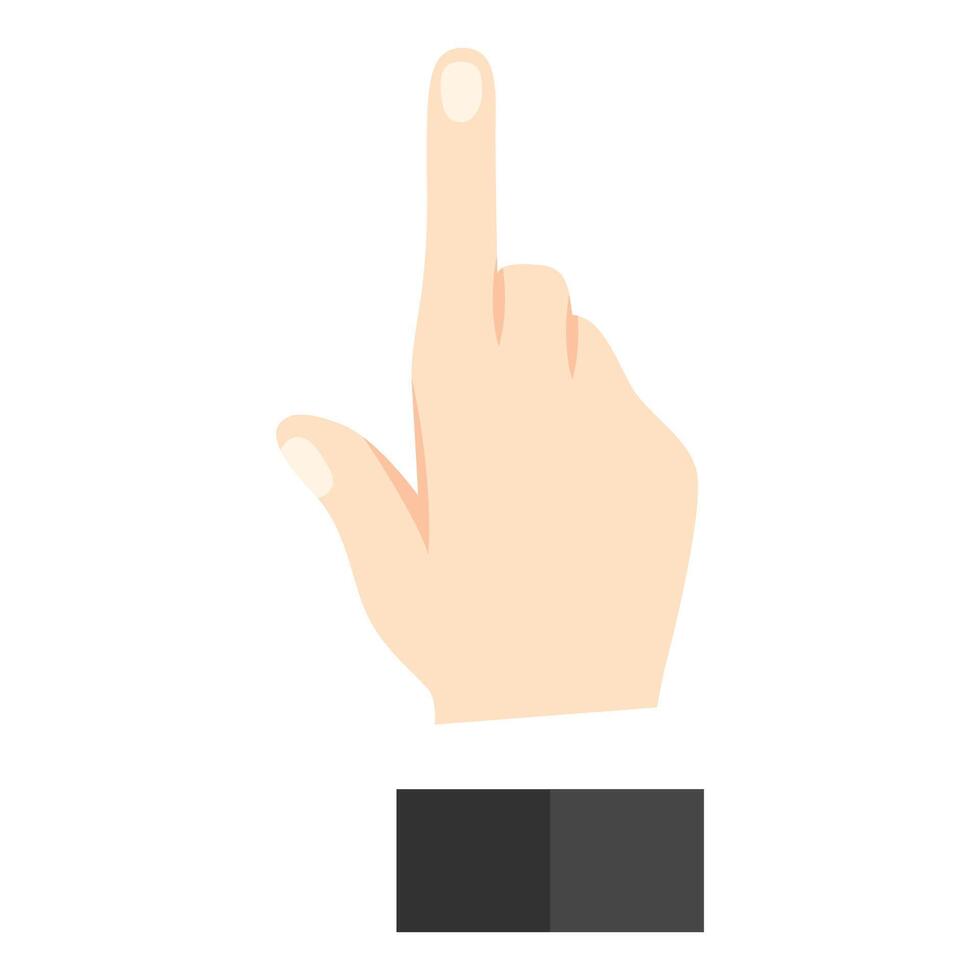 hands with gestures in flat illustration on white background vector