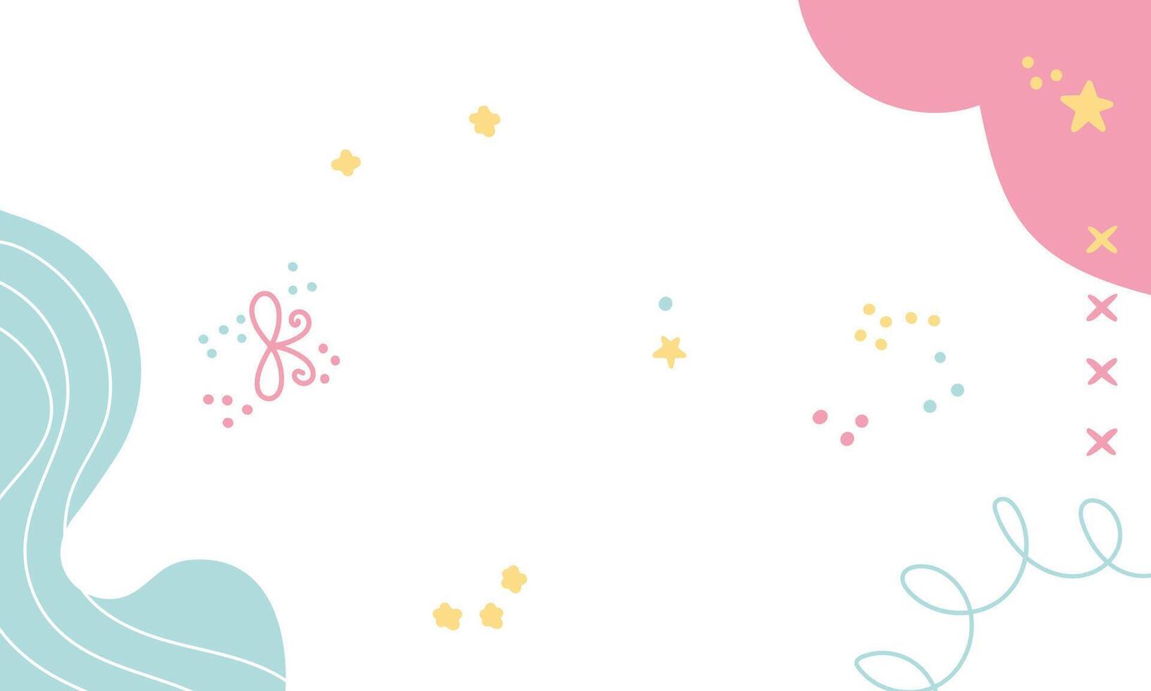 Hand drawn flat design abstract doodle background vector
