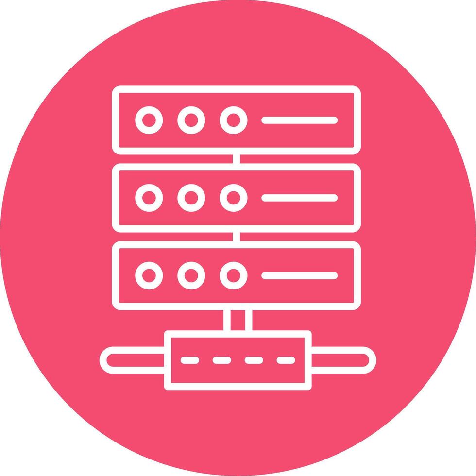 Server Multi Color Circle Icon vector