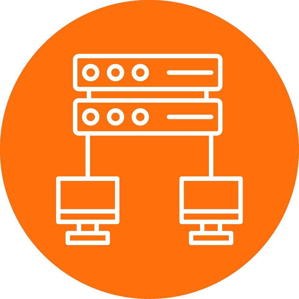 Networking Multi Color Circle Icon vector
