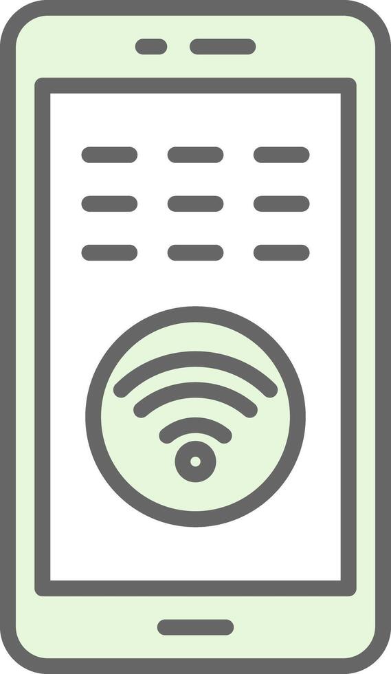 Wifi Fillay Icon Design vector