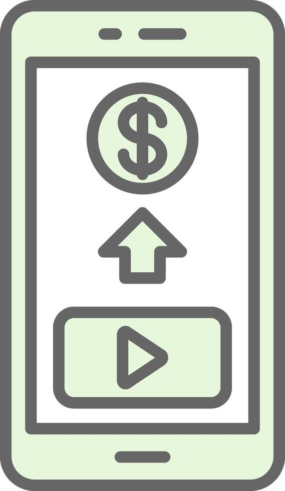 Mobile Phone Fillay Icon Design vector