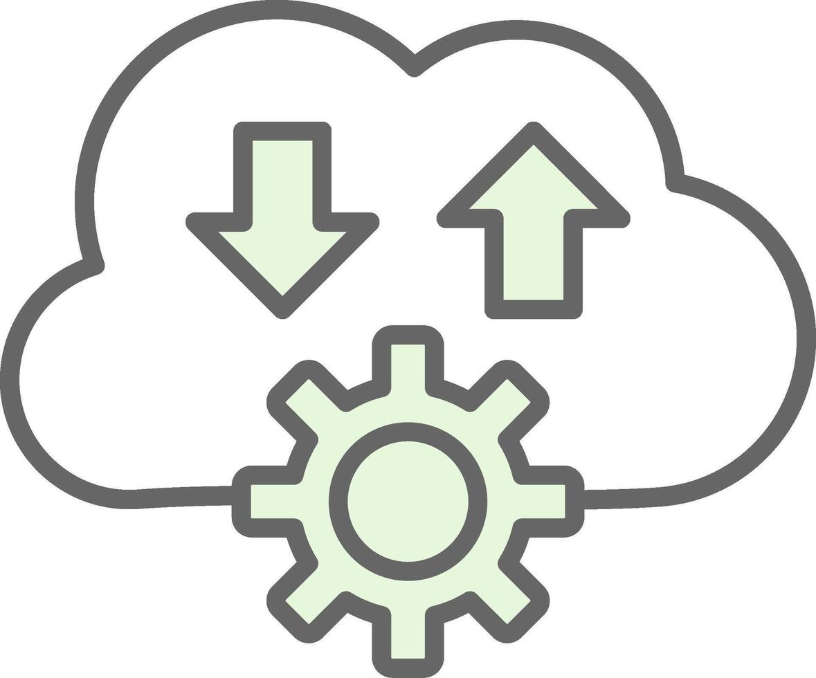 Cloud Fillay Icon Design vector