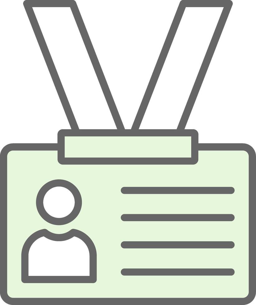 Identification Card Fillay Icon Design vector