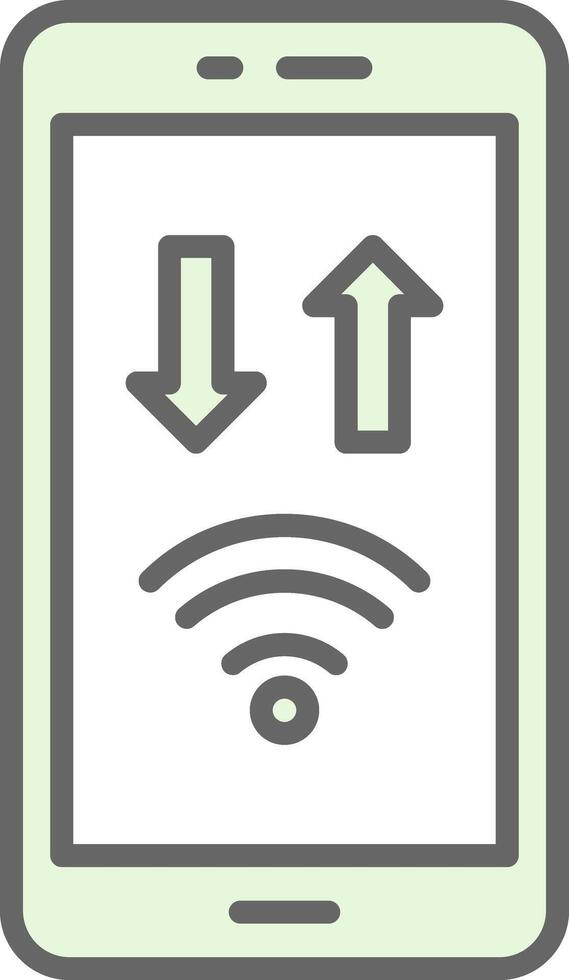 Mobile Phone Fillay Icon Design vector