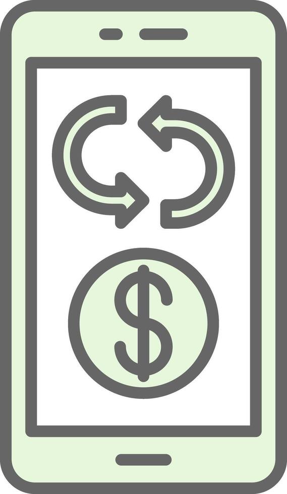 Refund Fillay Icon Design vector