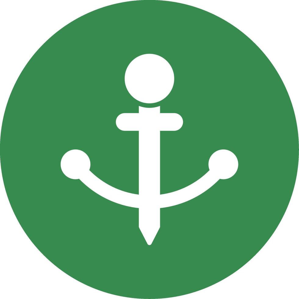 Anchor Multi Color Circle Icon vector