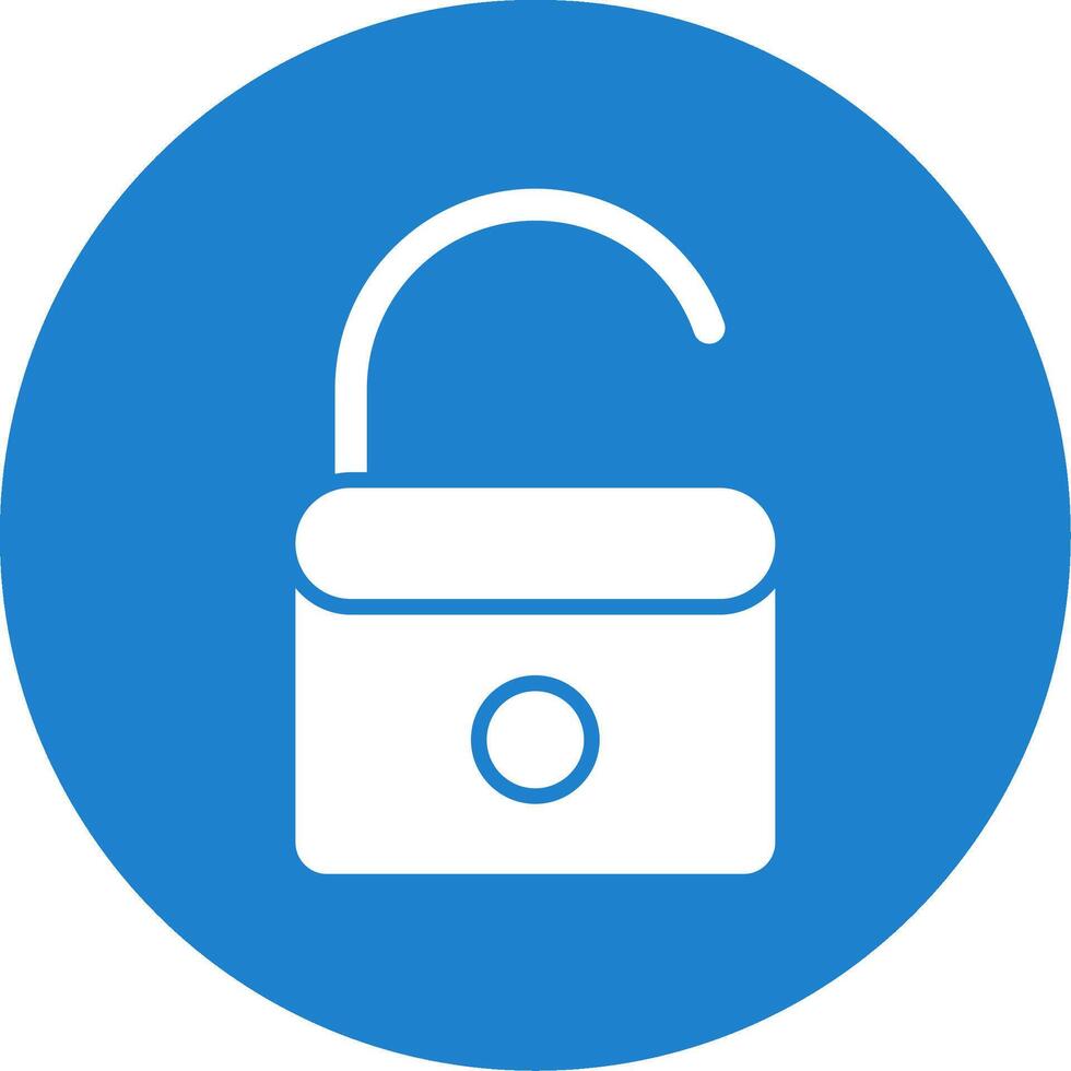 Open Lock Multi Color Circle Icon vector