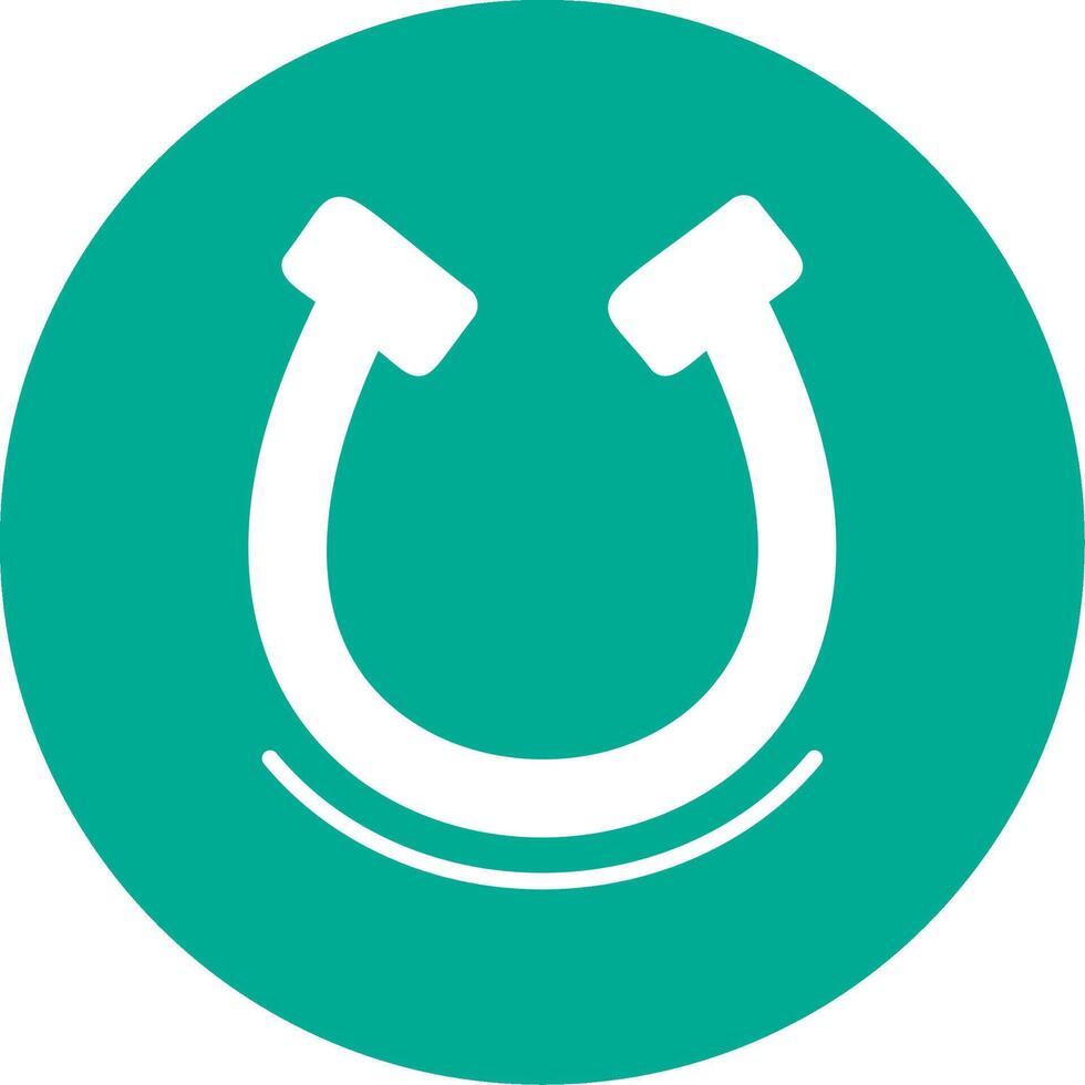 Horseshoe Multi Color Circle Icon vector