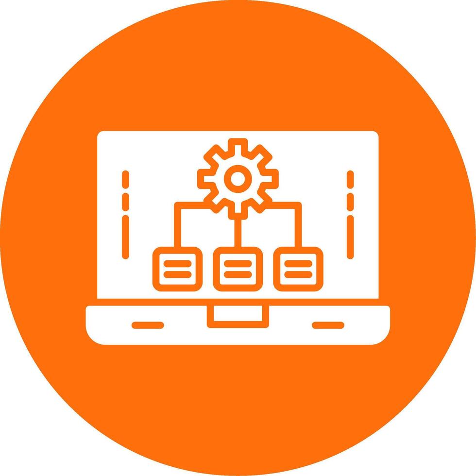 Laptop Multi Color Circle Icon vector
