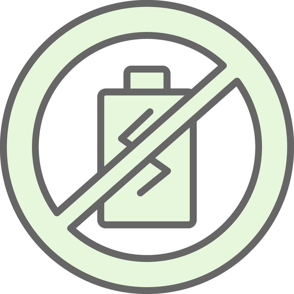 No Battery Fillay Icon Design vector
