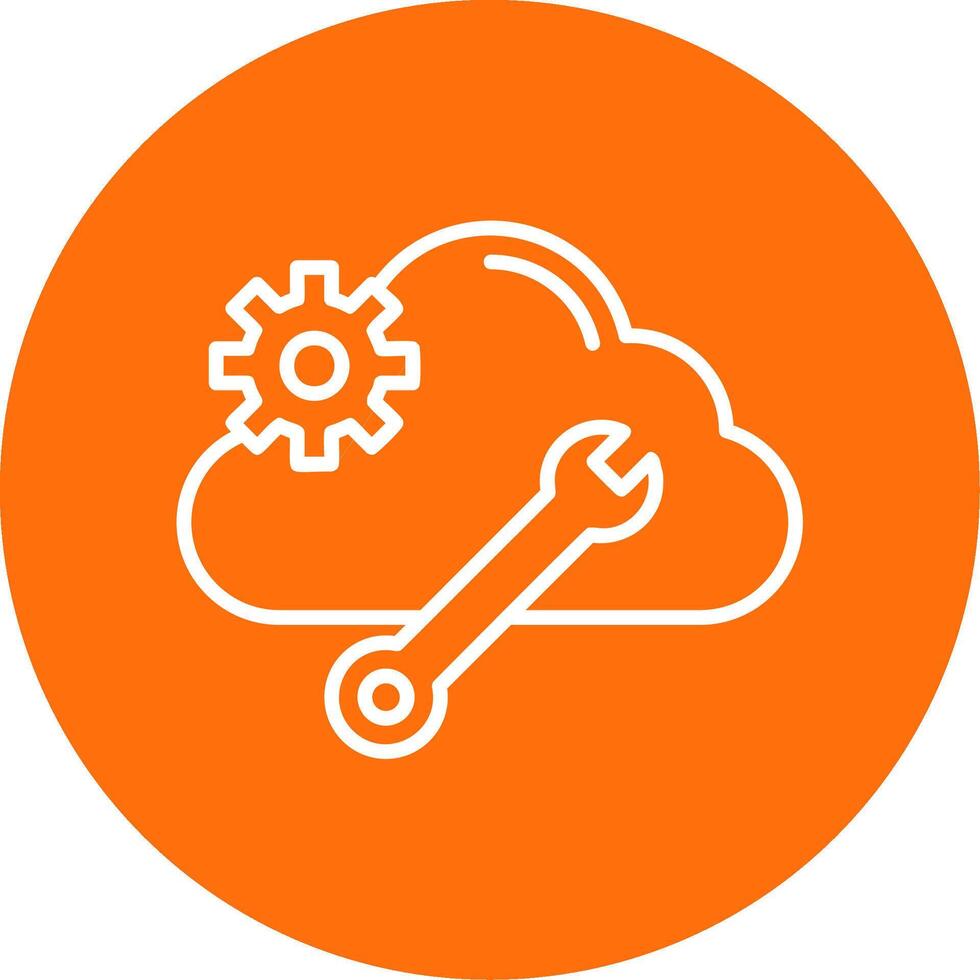 Cloud Computing Multi Color Circle Icon vector