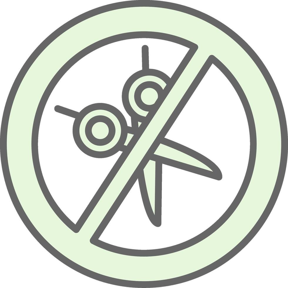 No Scissors Fillay Icon Design vector