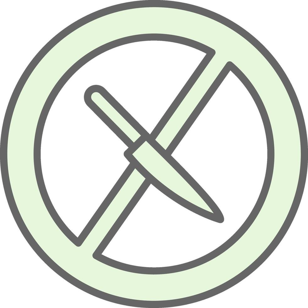 No Knife Fillay Icon Design vector