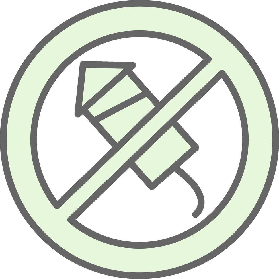 No Firework Fillay Icon Design vector
