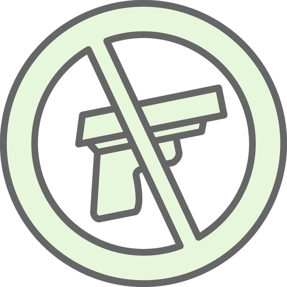 No Gun Fillay Icon Design vector