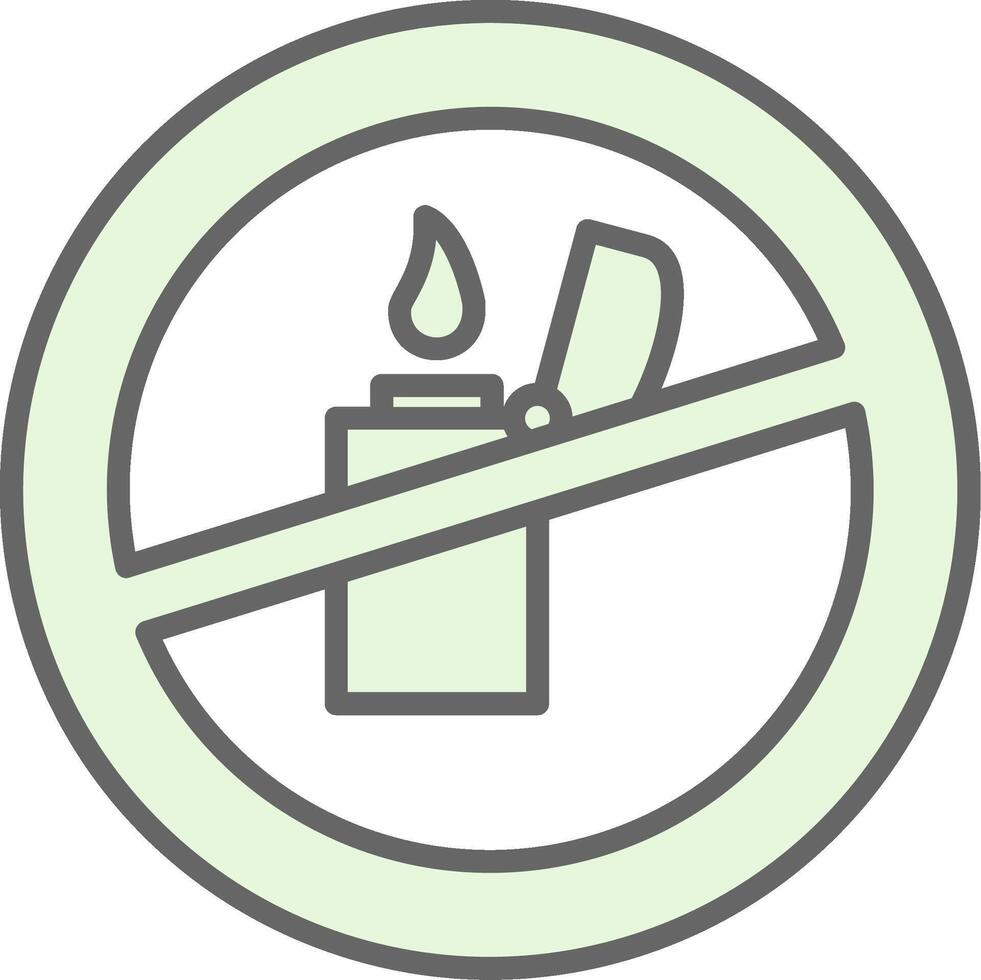 No Lighter Fillay Icon Design vector