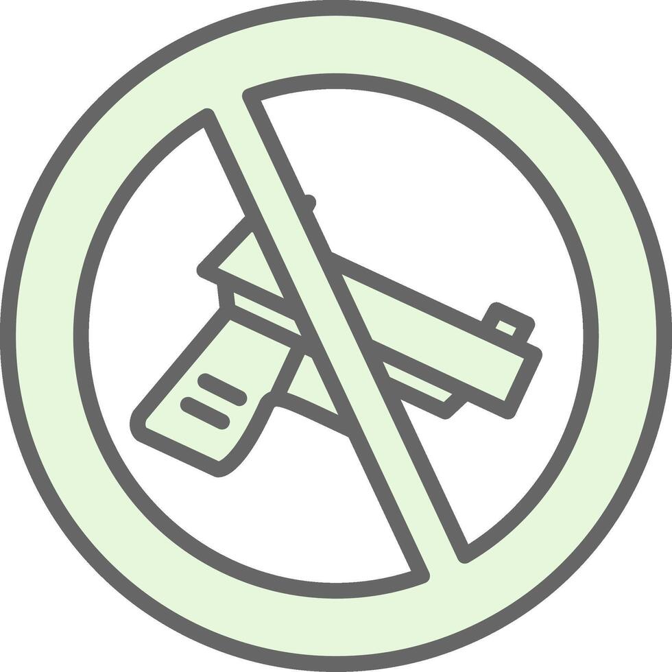 No Gun Fillay Icon Design vector