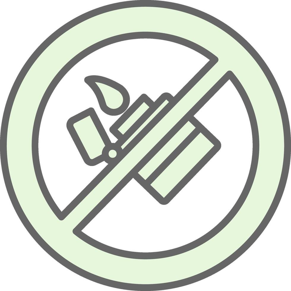 No Lighter Fillay Icon Design vector