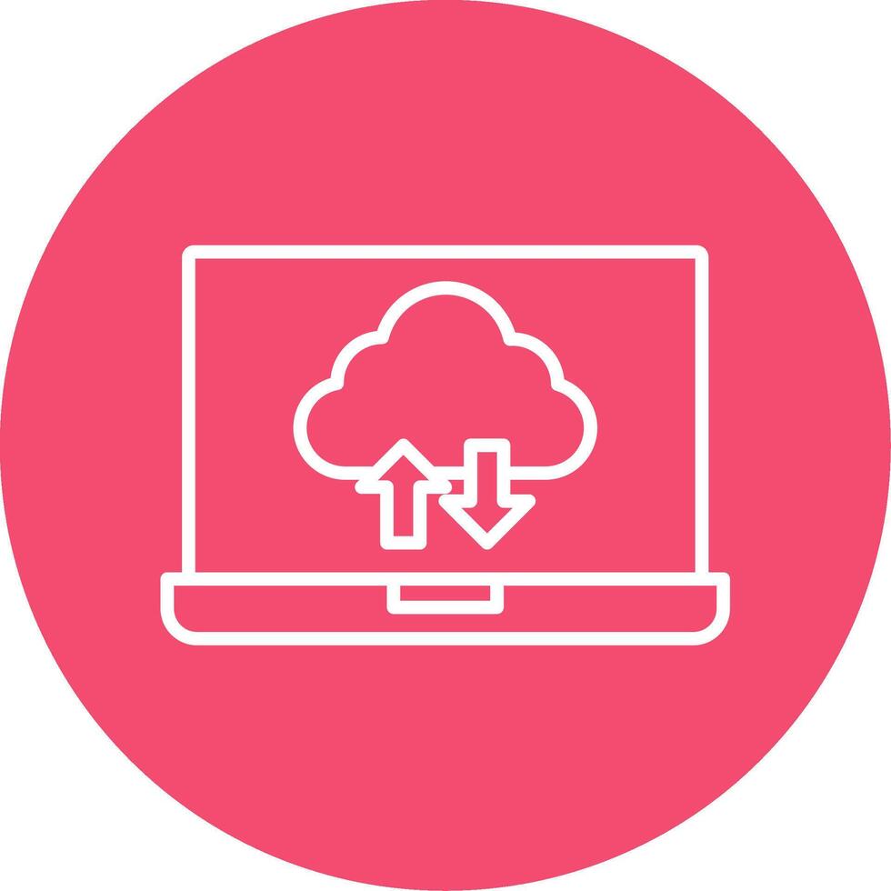 Cloud Computing Multi Color Circle Icon vector