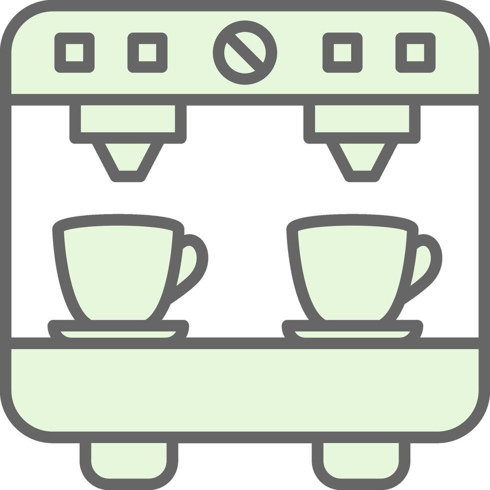 Coffee Machine Fillay Icon Design vector