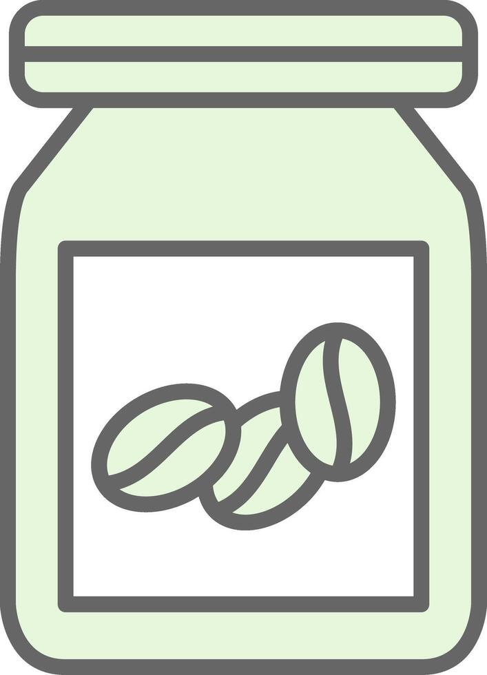 Beans Jar Fillay Icon Design vector