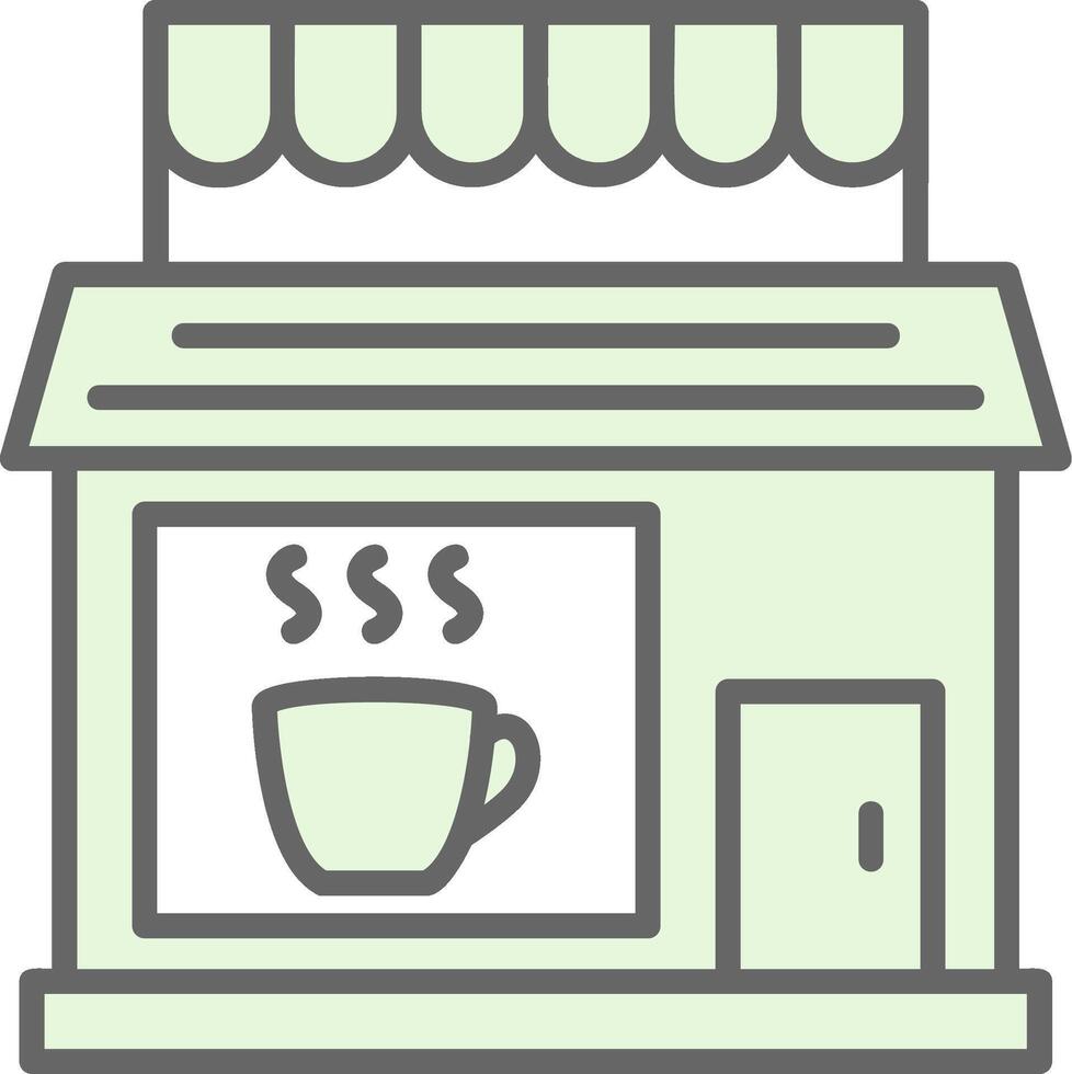 Coffee Shop Fillay Icon Design vector