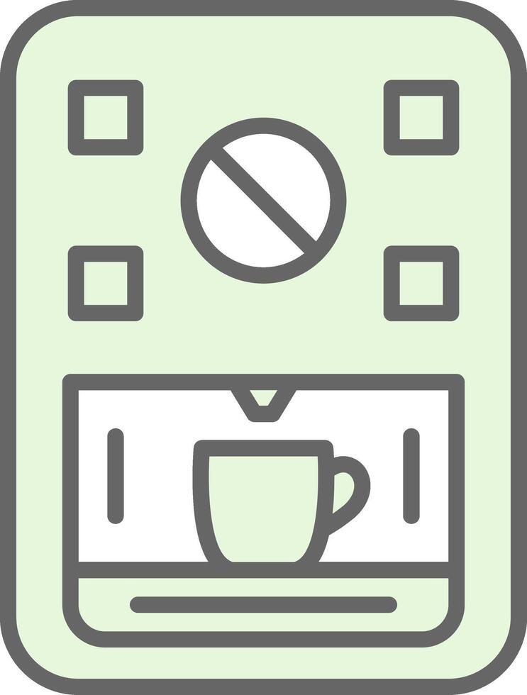 Coffee Machine Fillay Icon Design vector