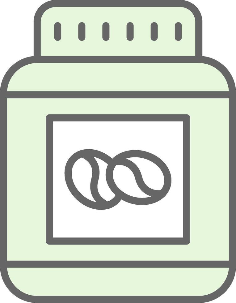 Beans Jar Fillay Icon Design vector