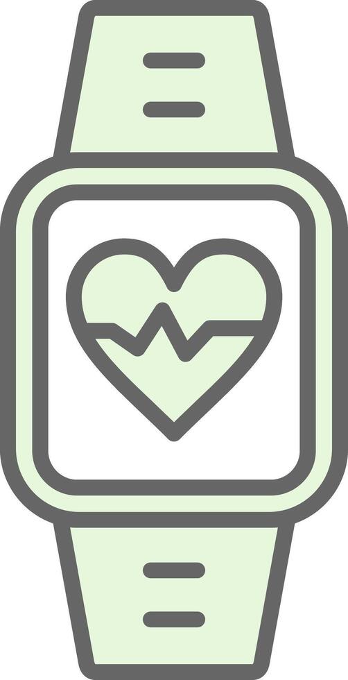 Heart Rate Monitor Fillay Icon Design vector