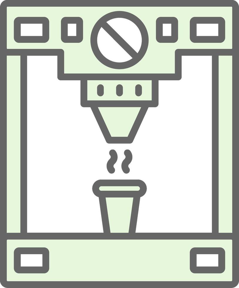 Coffee Machine Fillay Icon Design vector