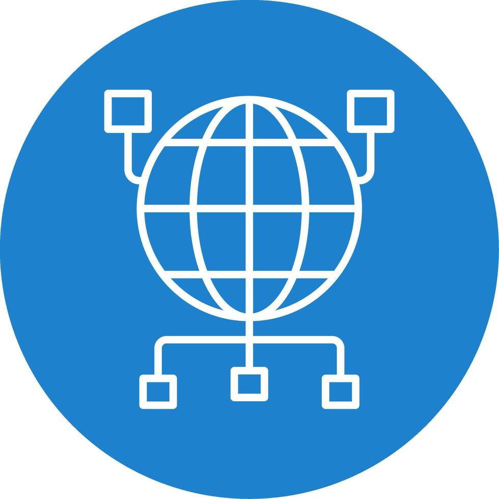 Global Organization Multi Color Circle Icon vector