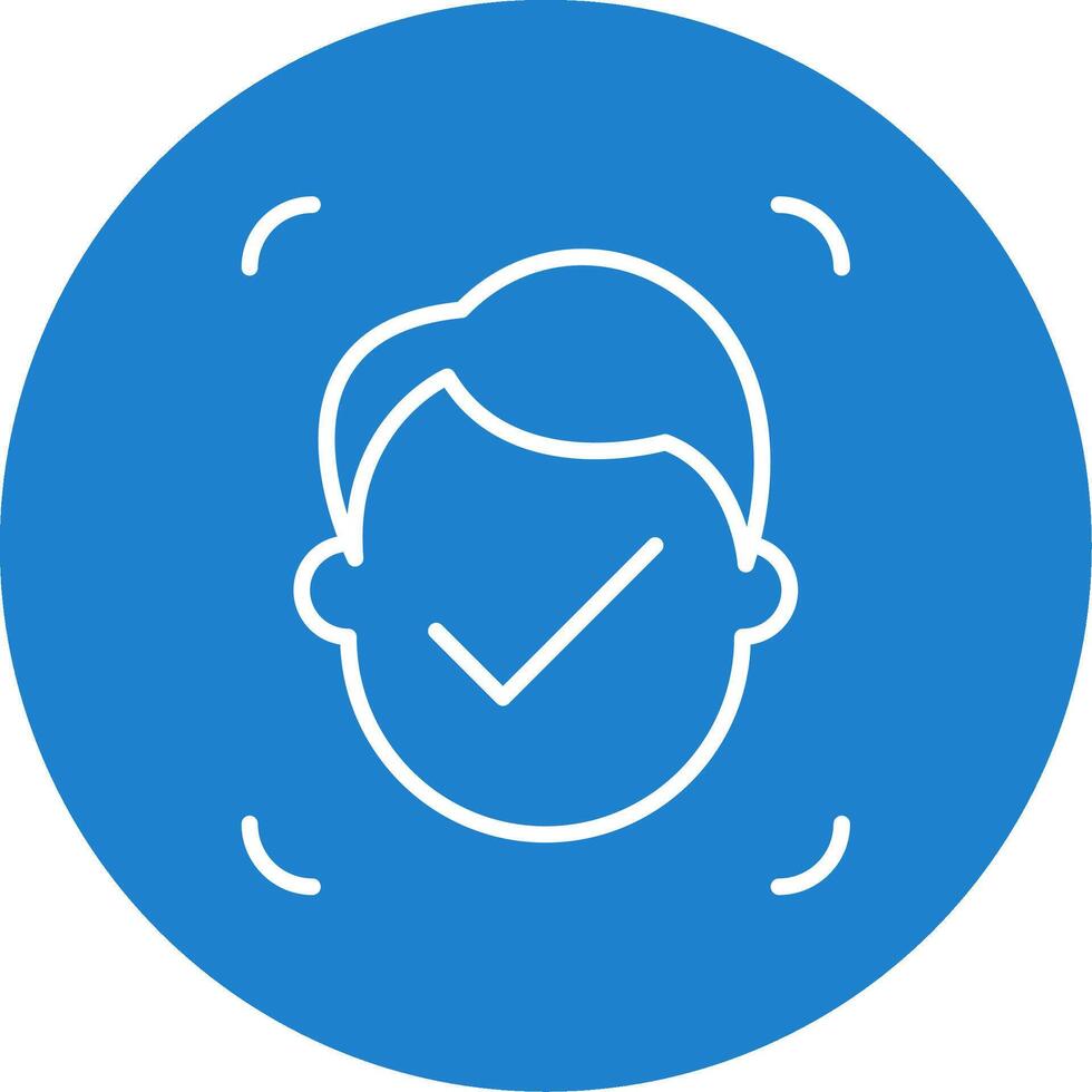 Facial Recognition Multi Color Circle Icon vector