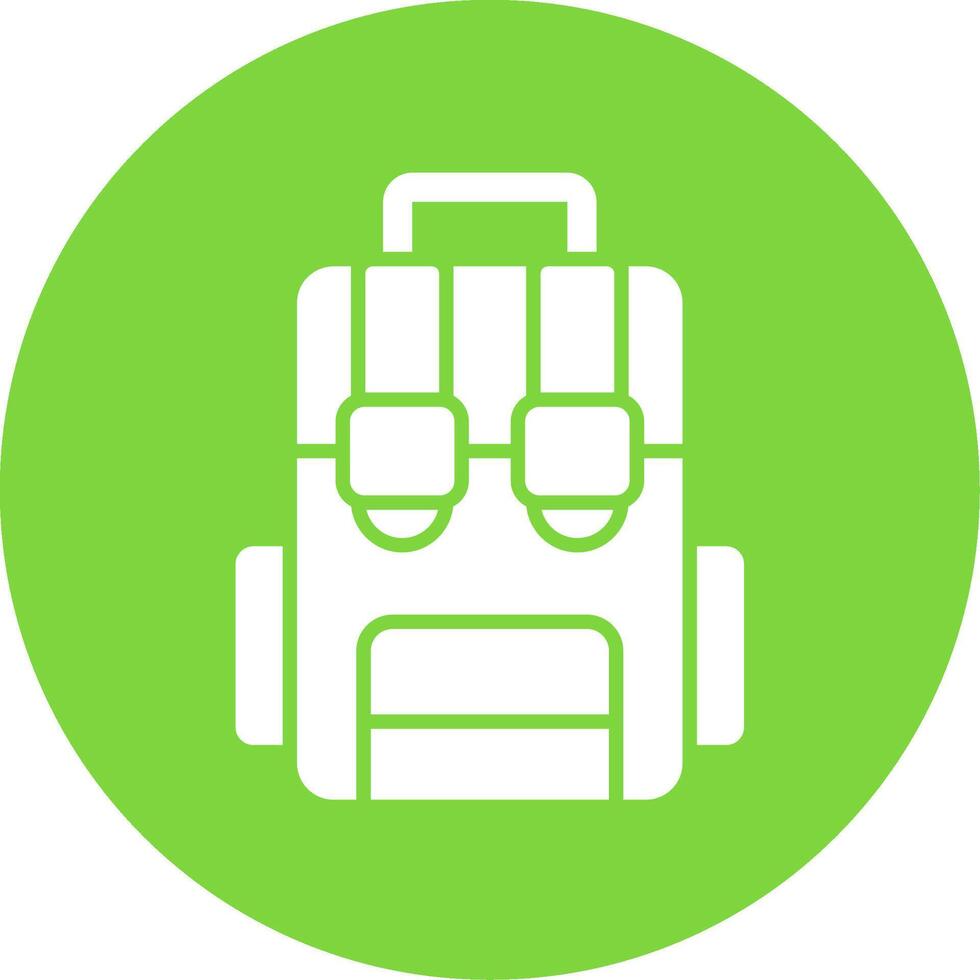 Hiking Back Pack Multi Color Circle Icon vector