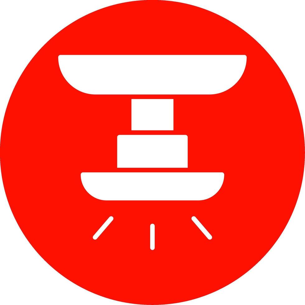 Lamp Multi Color Circle Icon vector