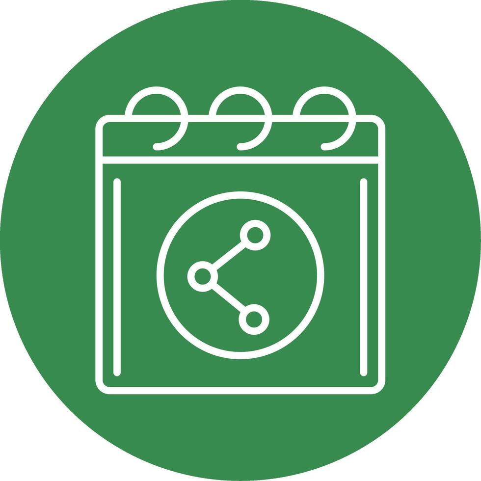 Shared Calender Multi Color Circle Icon vector