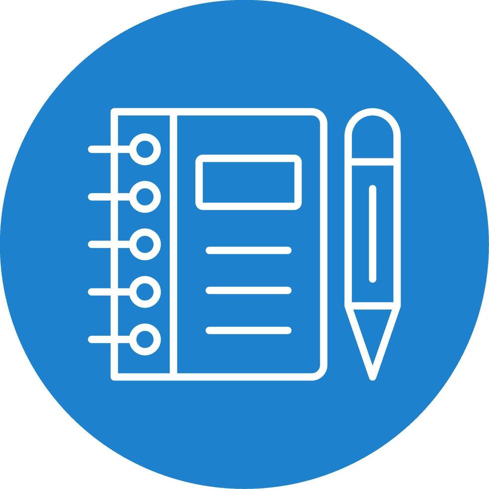 Notebook Multi Color Circle Icon vector