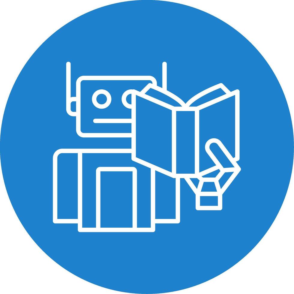 Robot Multi Color Circle Icon vector